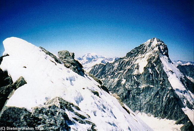 Blick vom Gipfel des Obergalhorns zur Dent Blanche